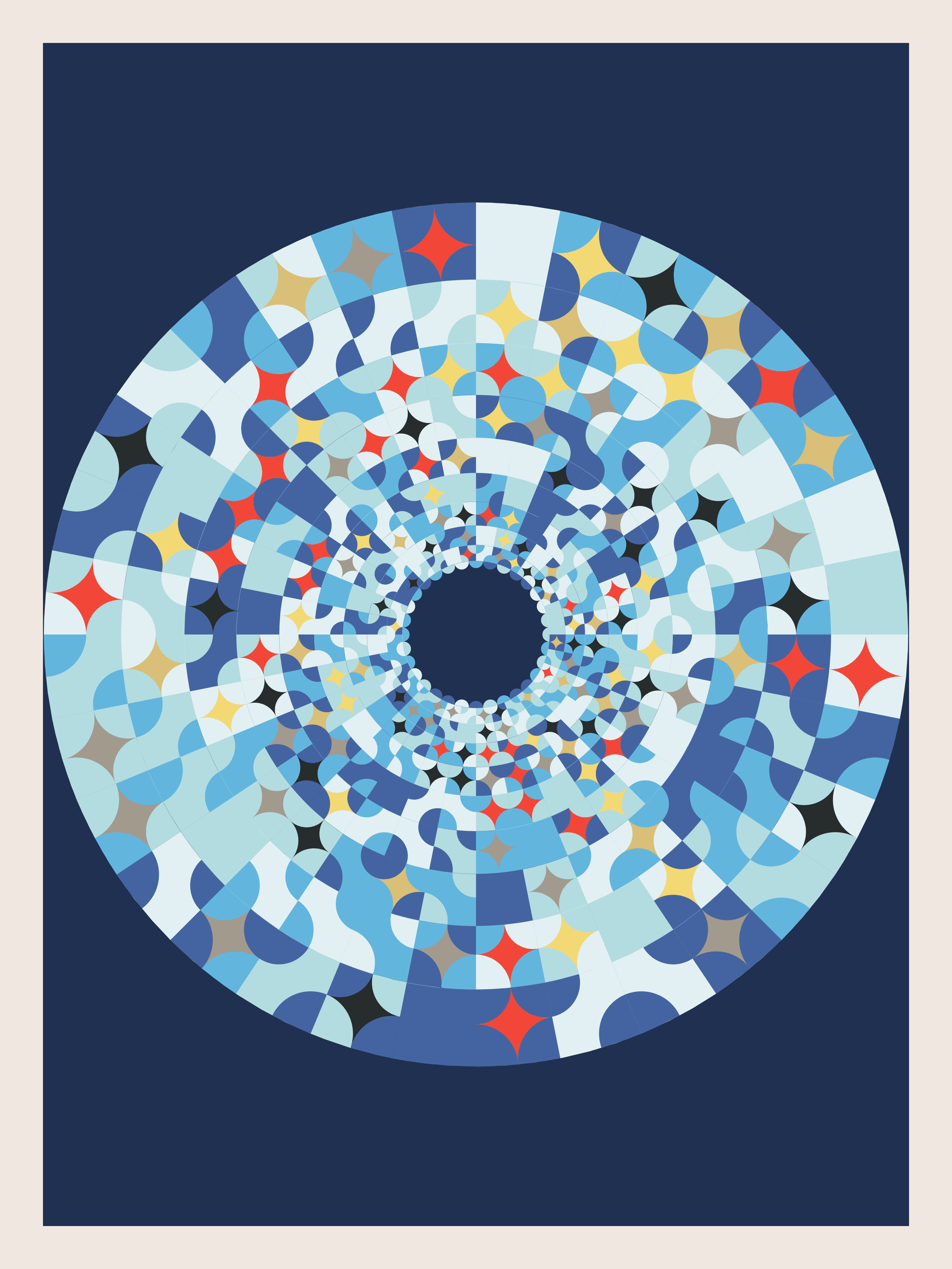 Truchet Spiral generated by truchet-spiral